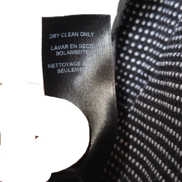 White House Black Market Polka Dot Peplum Blazer Jacket black | white Size 10 - Picture 10 of 10